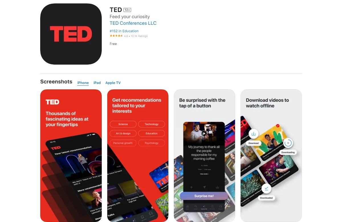 TED Best Apps for College Students