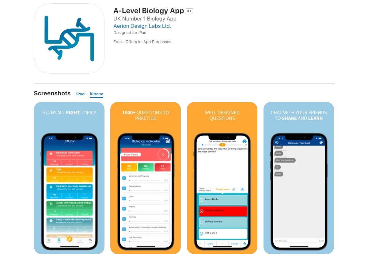 a-level biology Best Apps for Biology