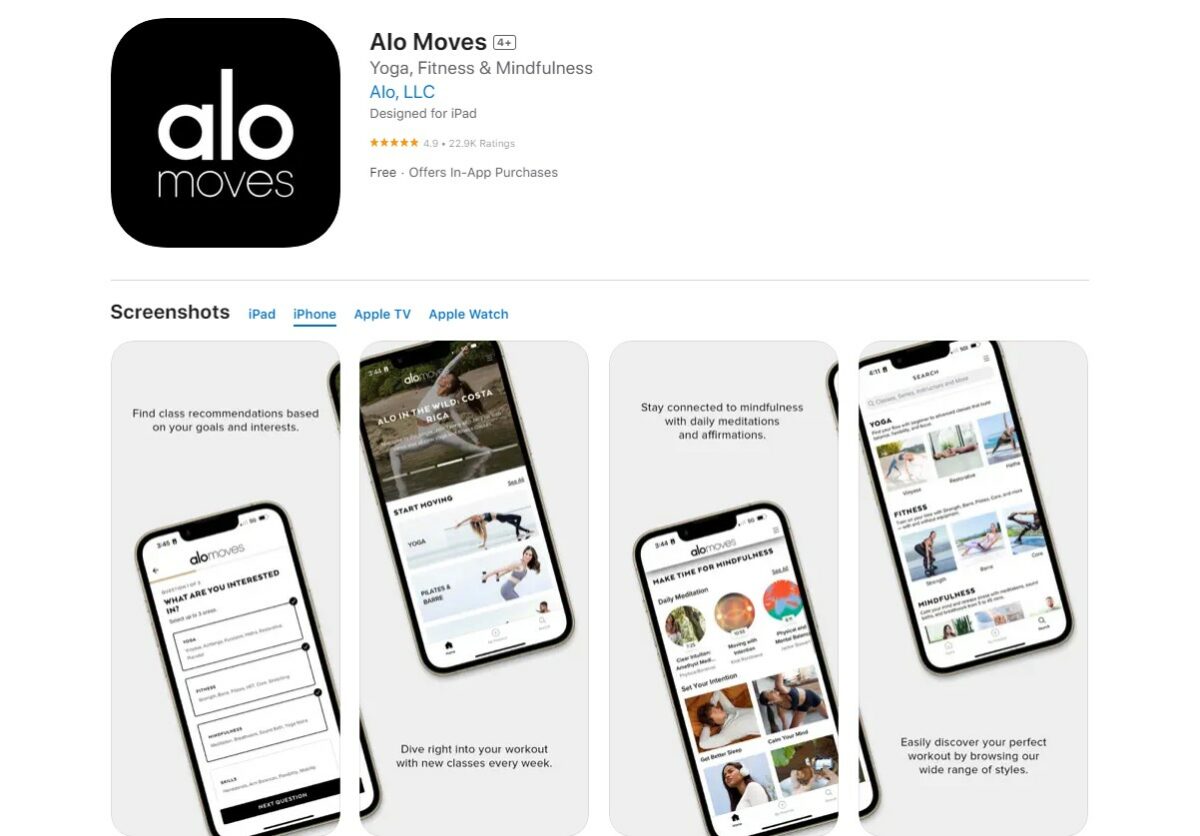 alo moves Best Apps for Workout