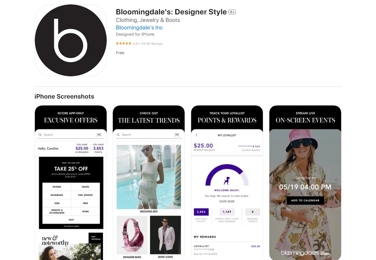 bloomingdale's Best Apps For Online Shopping