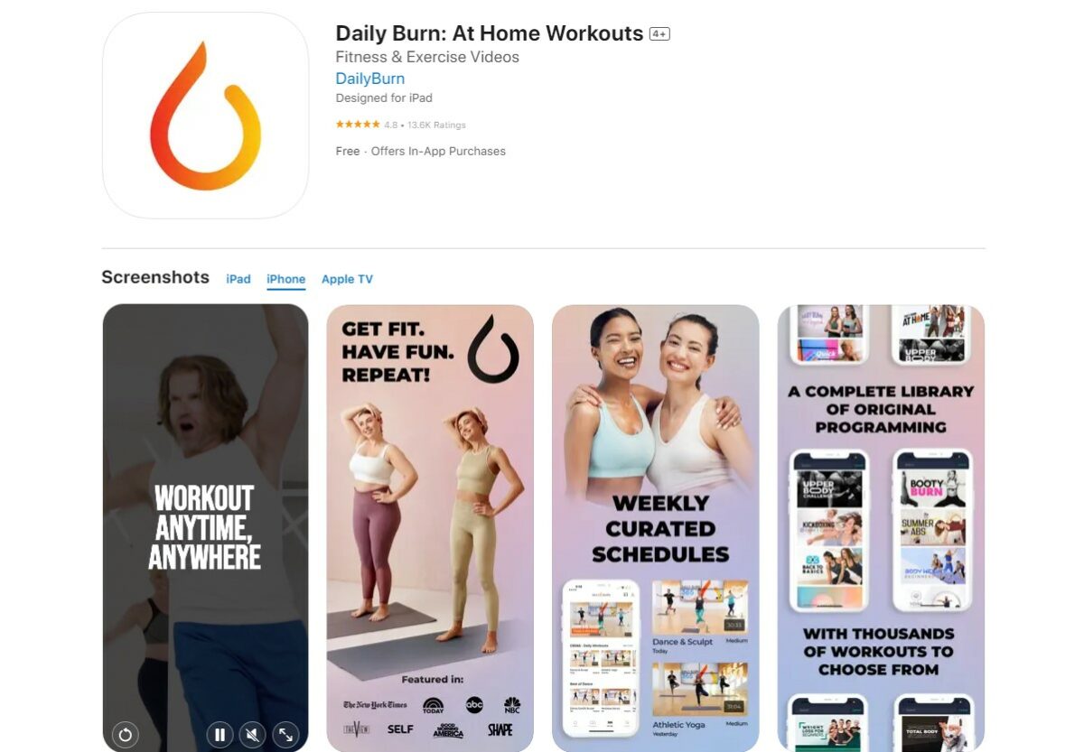 daily burn Best Apps for Workout