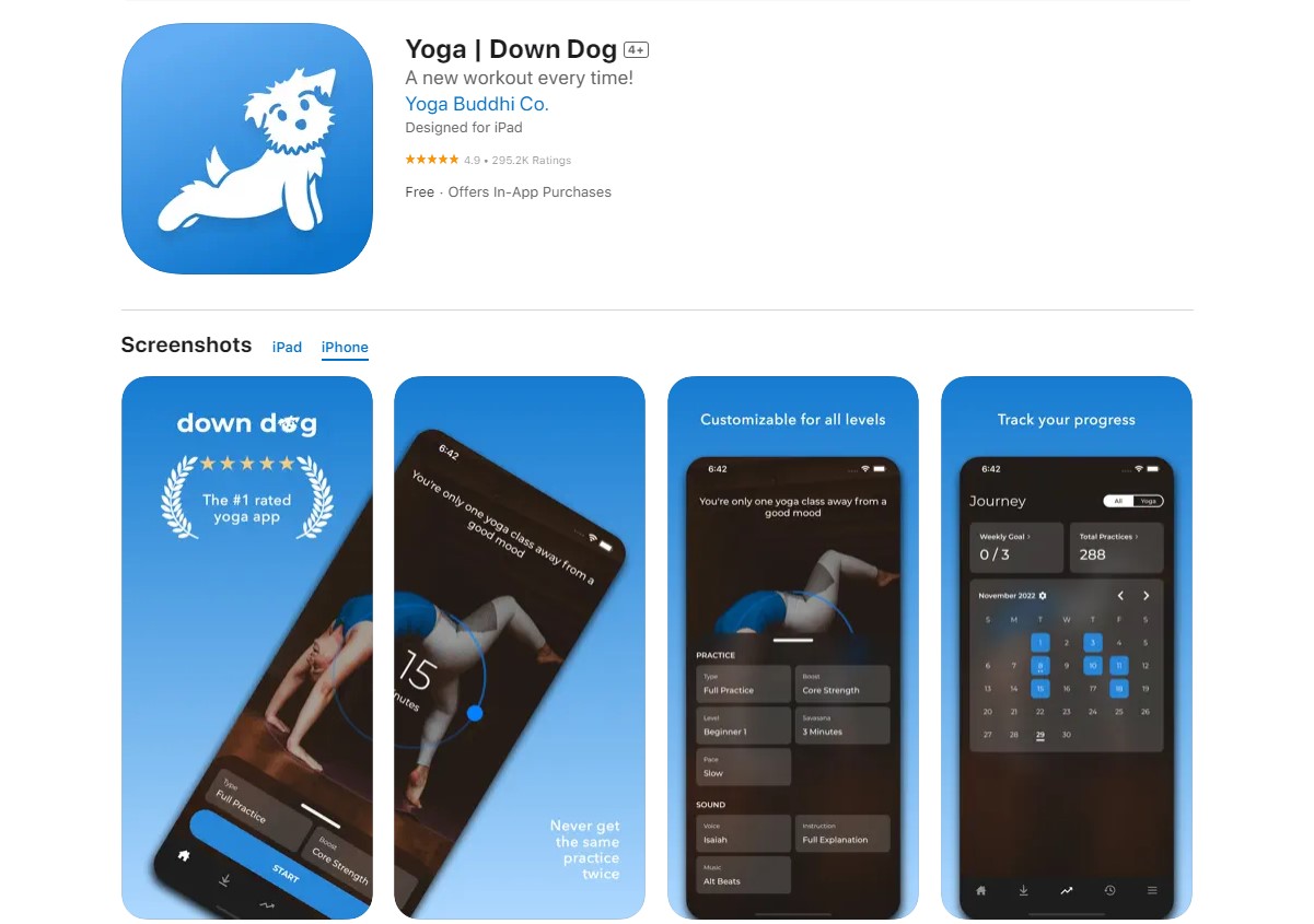 down dog Best Apps for Workout