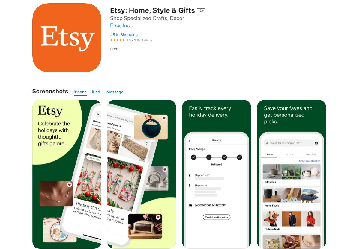 etsy Best Apps For Online Shopping