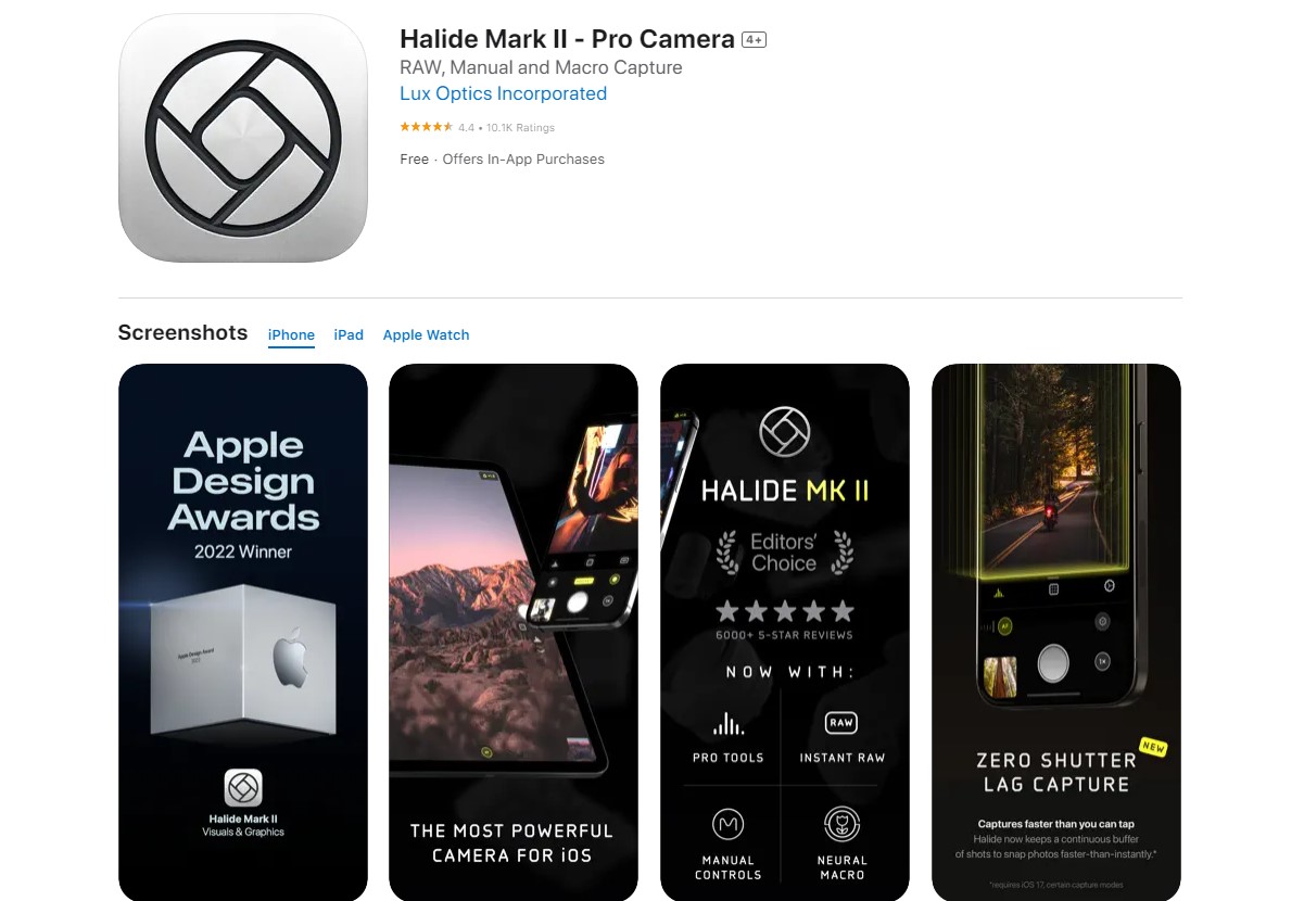 halide Best Apps for Photography