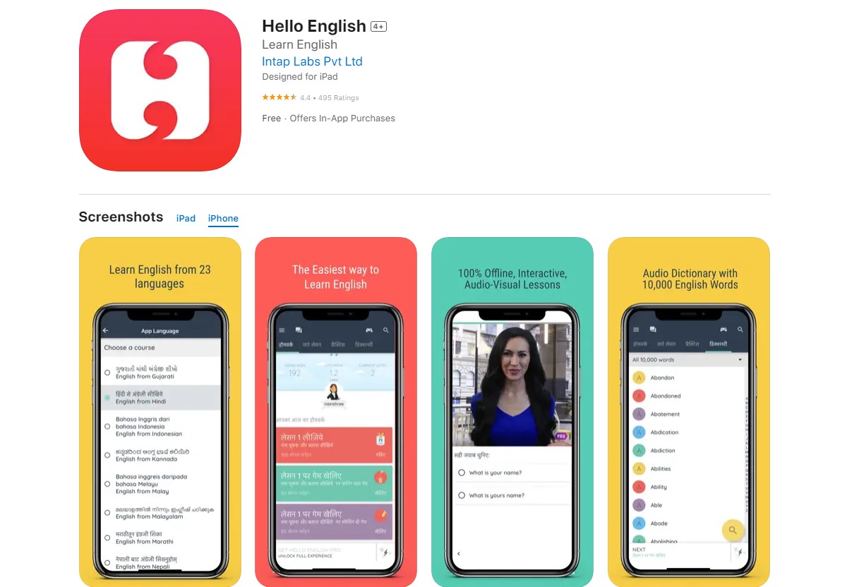 hello English Best Apps for Learning English