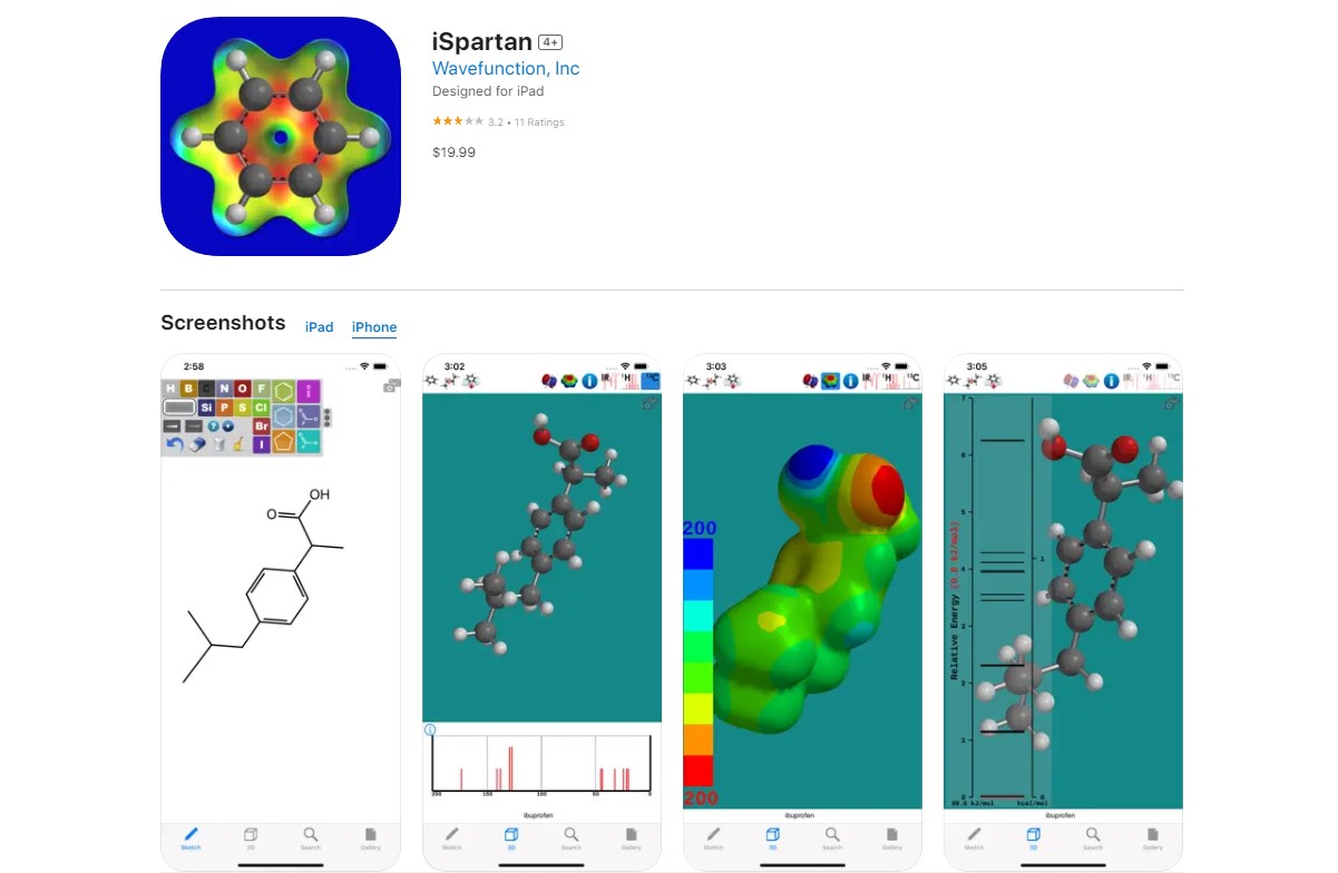 iSpartan Best Apps for Chemistry
