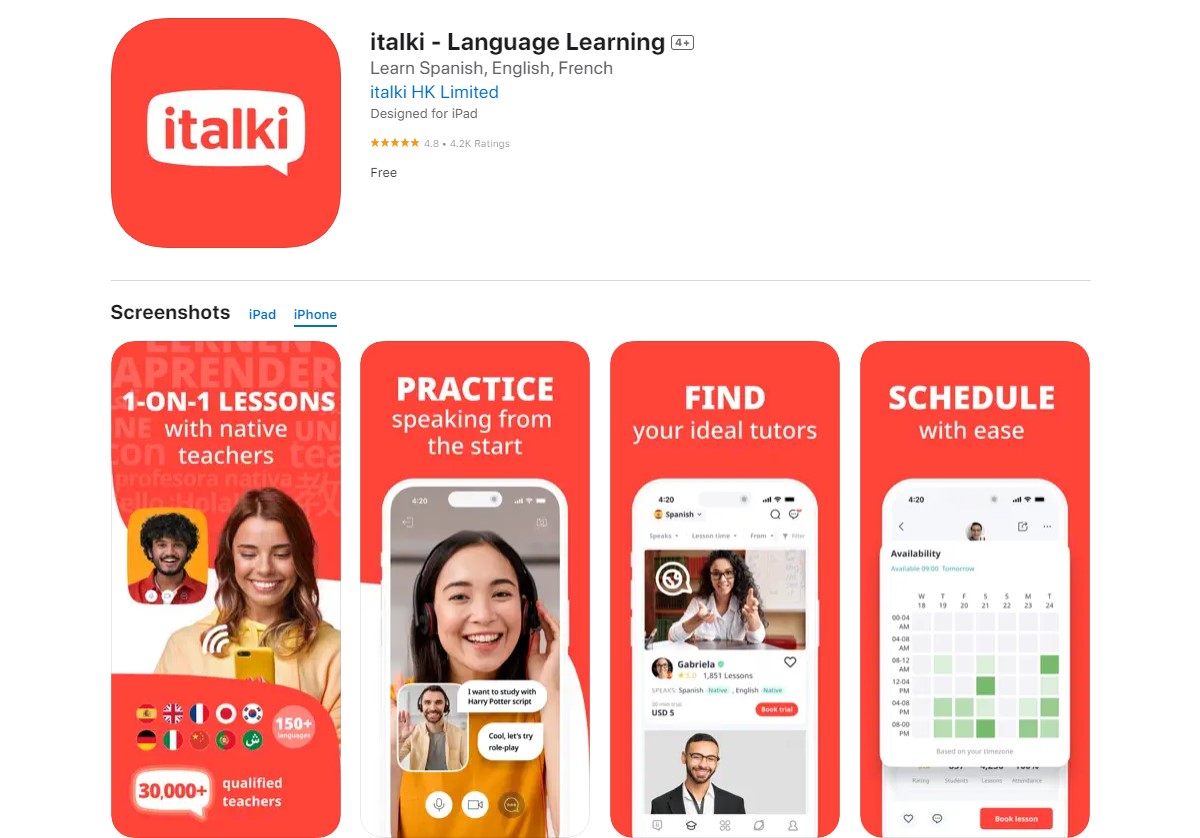 italki Best Apps for Learning English