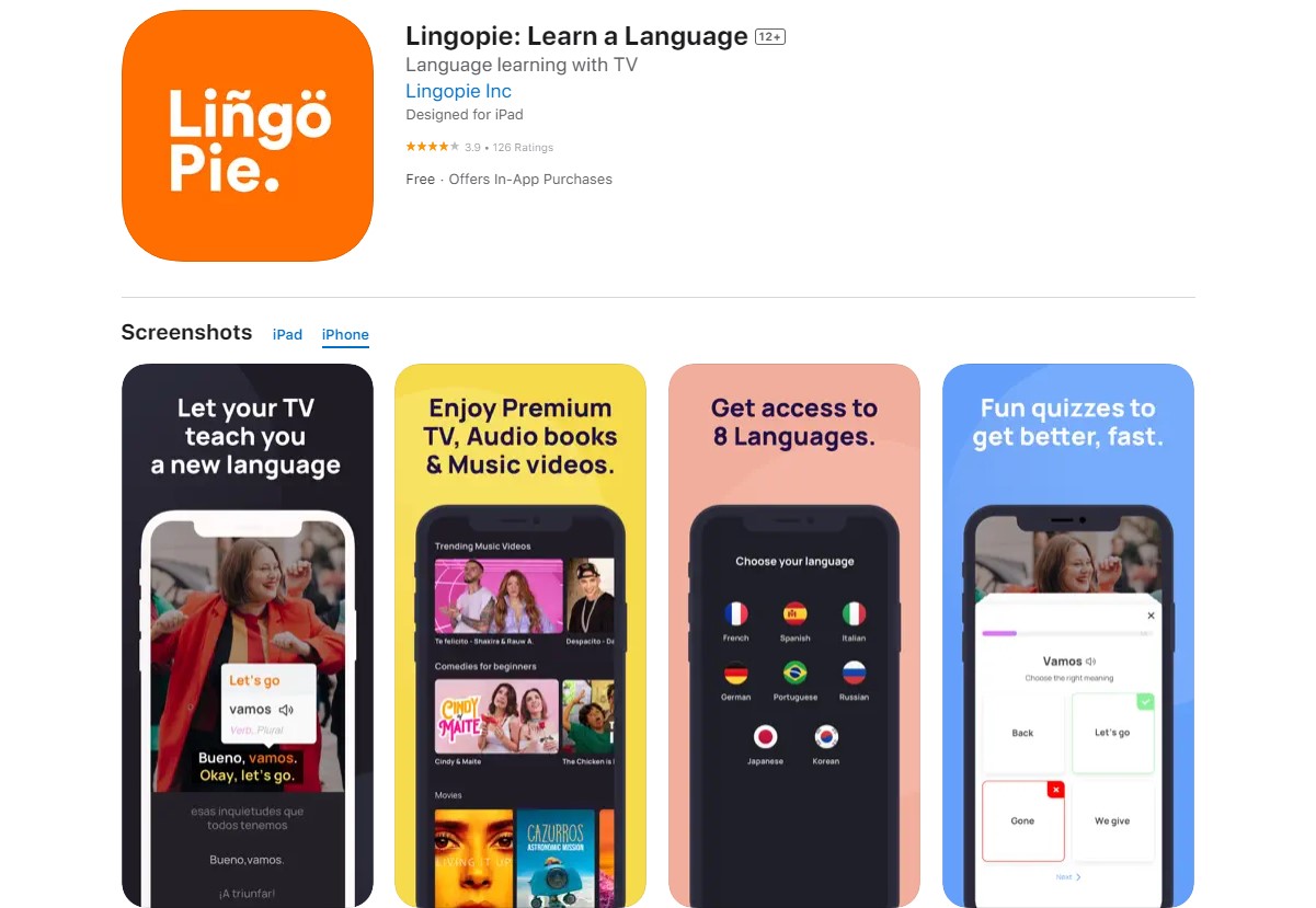 lingopie Best Apps for Learning English