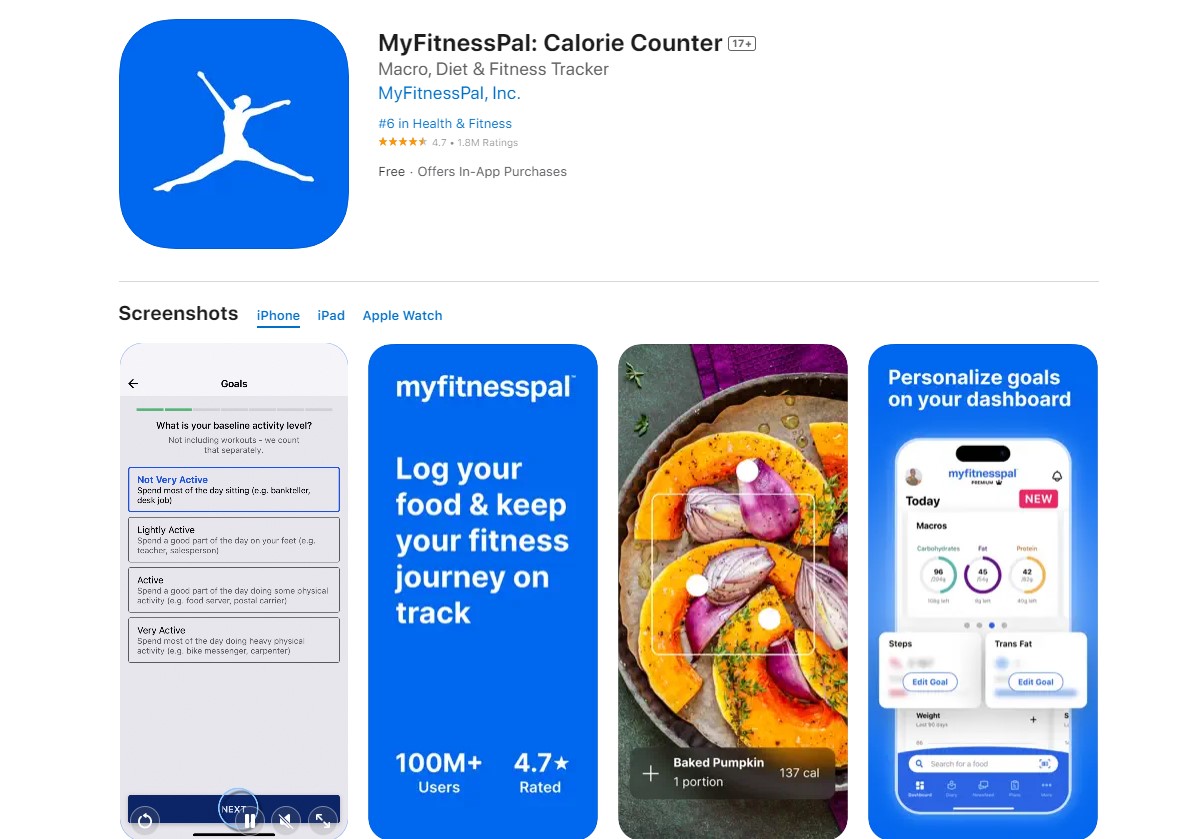 myfitnesspal Best Apps for Workout