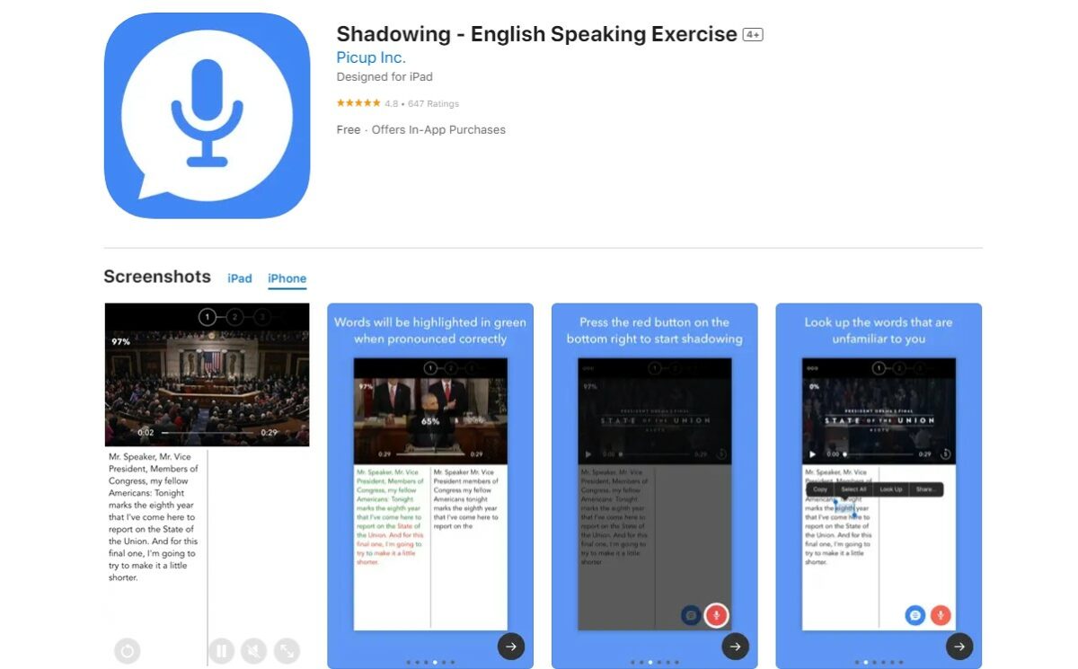 shadowing Best Apps for Learning English