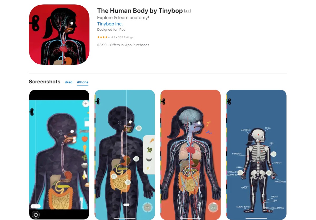 the human body Best Apps for Biology