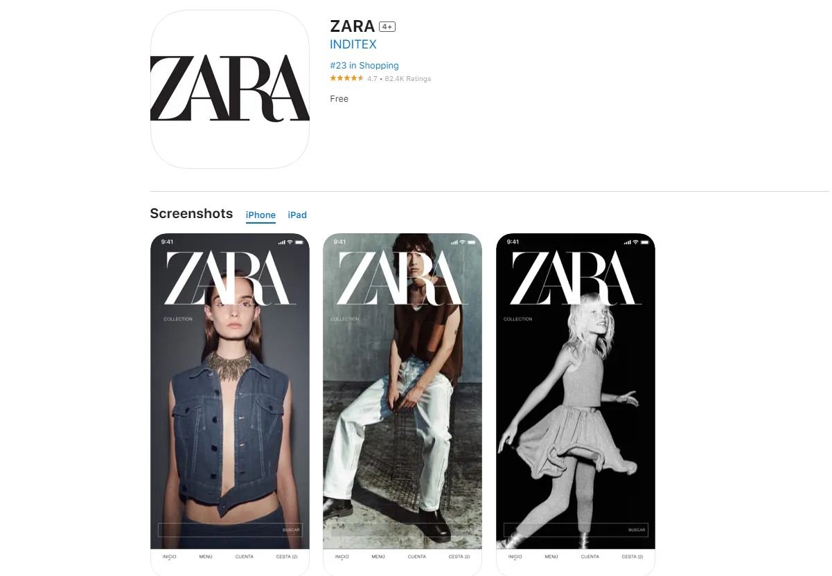 zara Best Apps For Online Shopping